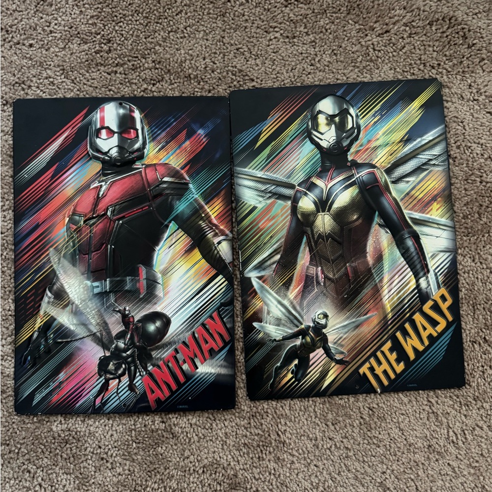 Marvel Ant-Man & The Wasp Decorative Wall Plaques — Red, Gold, Black